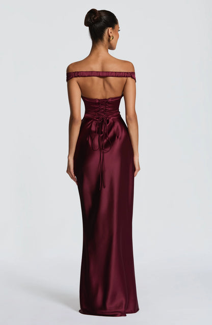 Chella-Satin Evening Gown