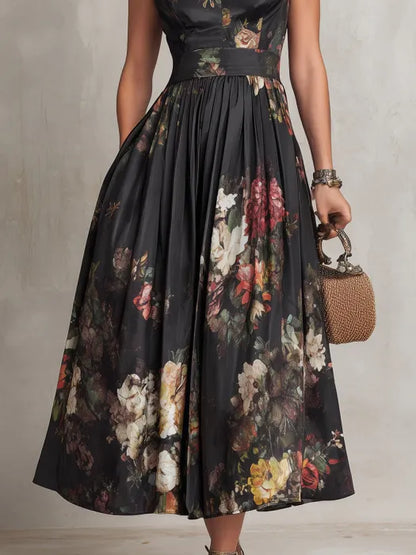 Vivienne-Floral A-Line Dress