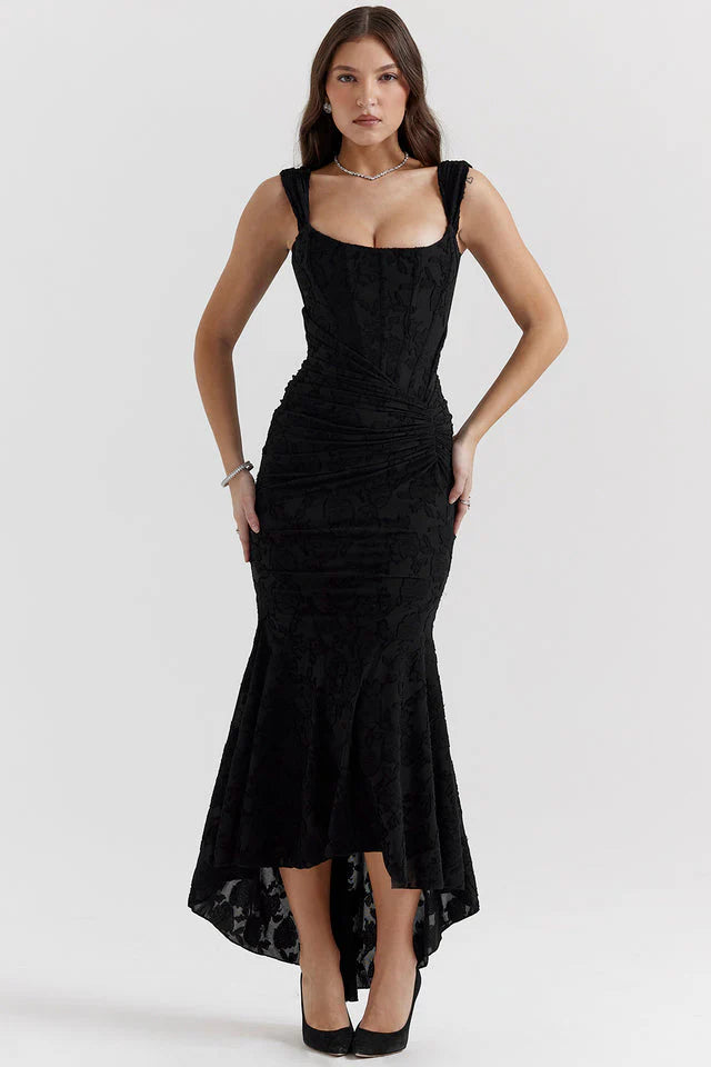 Naomi-Ruched Corset Dress