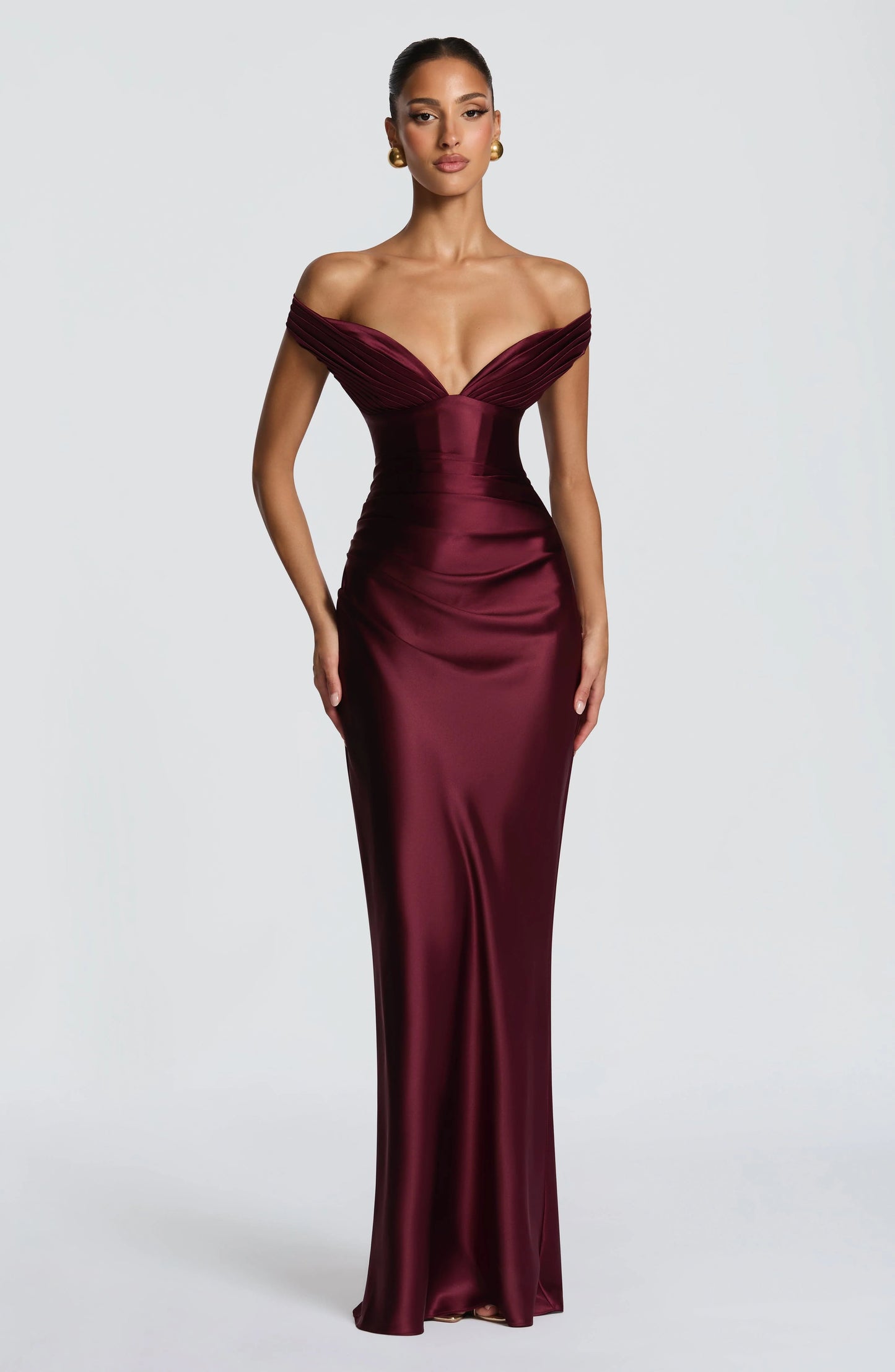 Chella-Satin Evening Gown