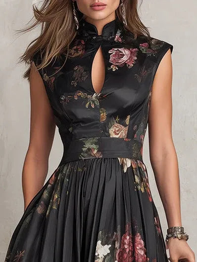 Vivienne-Floral A-Line Dress