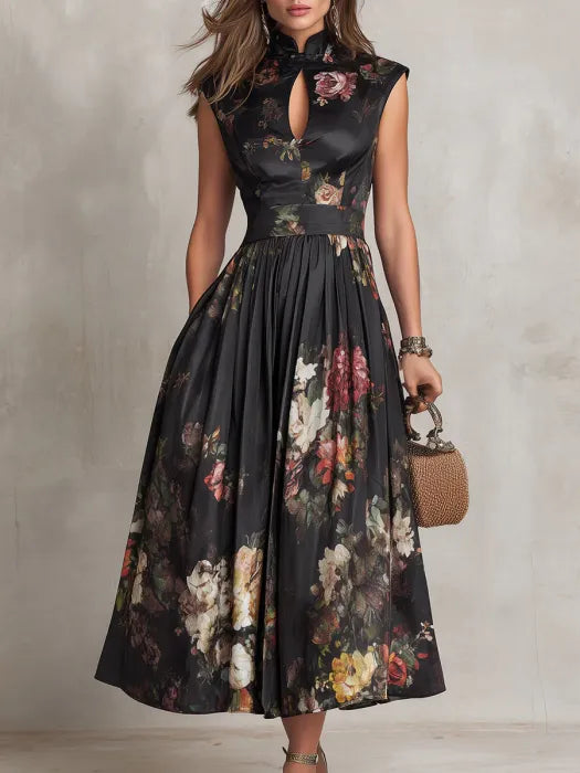 Vivienne-Floral A-Line Dress